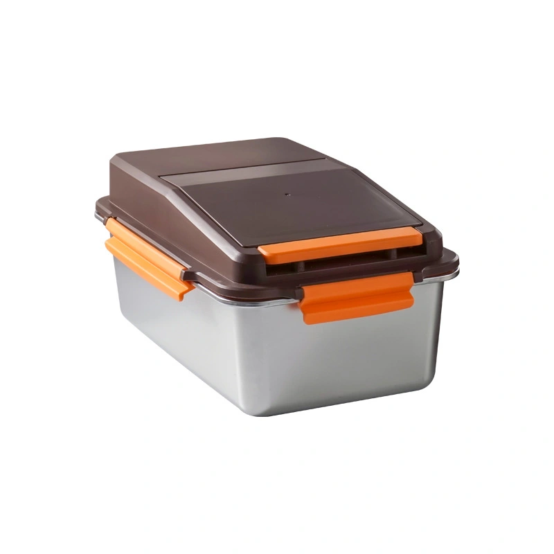 Cubo de arroz sellado con silicona de acero inoxidable 304 de 10 kg